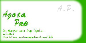agota pap business card